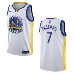 Basketball Jersey 2019-20 Warriors #7 Eric Paschall Association White Jersey 163111