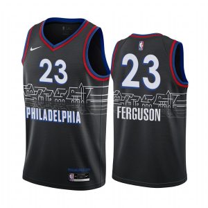 Basketball Jersey 2020-21 Philadelphia 76ers #23 Terrance Ferguson City Edition Black Swingman Jersey 167749