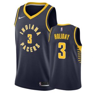 2020-21 Indiana Pacers #3 Aaron Holiday Icon Edition Navy Swingman Jersey Basketball Jersey 166095