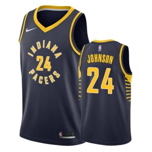 Basketball Jersey 2018-19 Indiana Pacers #24 Alize Johnson Icon Edition Navy Swingman Jersey 166087