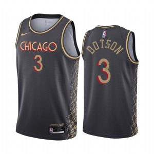 Basketball Jersey 2020-21 Chicago Bulls #3 Devon Dotson City Edition Black Swingman Jersey Pink 168208