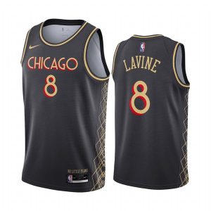 2020-21 Chicago Bulls #8 Zach LaVine City Edition Black Swingman Jersey Basketball Jersey 168197