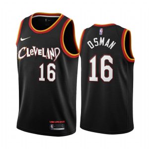 Basketball Jersey 2020-21 Cleveland Cavaliers #16 Cedi Osman City Edition Black Swingman Jersey 165781