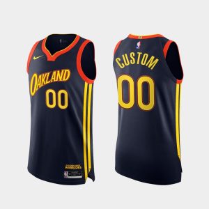 Basketball Jersey 2020-21 Warriors #00 Custom City Authentic Navy Jersey Grey 165544