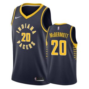 2020-21 Indiana Pacers #20 Doug McDermott Icon Edition Navy Swingman Jersey Basketball Jersey Cream 166079