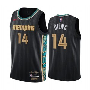 Basketball Jersey 2020-21 Memphis Grizzlies #14 Gorgui Dieng City Edition Black Swingman Jersey 166901