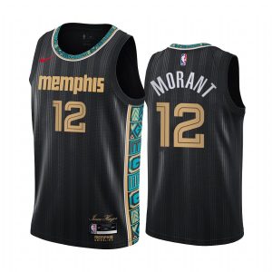 Basketball Jersey 2020-21 Memphis Grizzlies #12 Ja Morant City Edition Black Swingman Jersey 166778