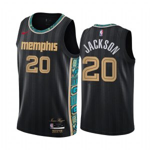 2020-21 Memphis Grizzlies #20 Josh Jackson City Edition Black Swingman Jersey 166885