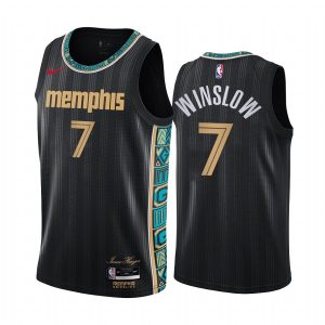 2020-21 Memphis Grizzlies #7 Justise Winslow City Edition Black Swingman Jersey Basketball Jersey 166918