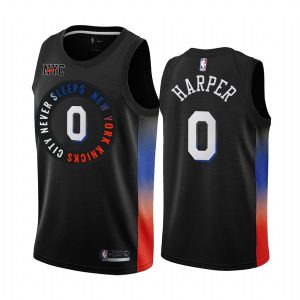 Basketball Jersey 2020-21 New York Knicks #0 Jared Harper City Edition Black Swingman Jersey Black 168295