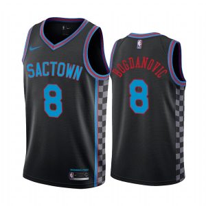 Basketball Jersey 2020-21 Sacramento Kings #8 Bogdan Bogdanovic City Edition Black Swingman Jersey 168162