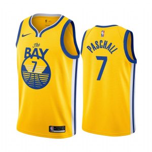 2019-20 Warriors Basketball Jersey #7 Eric Paschall Statement Edition Gold Swingman Jersey 166650