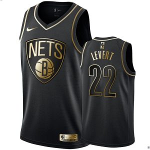 Basketball Jersey 2019-20 Brooklyn Nets #22 Caris LeVert Golden Edition Black Swingman Jersey 167104