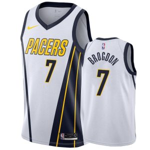 2020-21 Indiana Pacers #7 Malcolm Brogdon Earned Edition White Swingman Jersey Basketball Jersey 166274