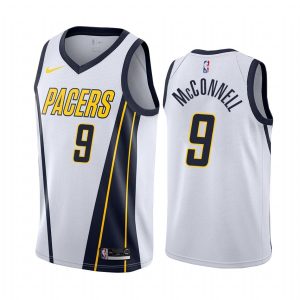 2020-21 Indiana Pacers #9 T.J. Basketball Jersey McConnell Earned Edition White Swingman Jersey 166250