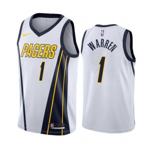 2020-21 Indiana Pacers #1 T.J. Basketball Jersey Warren Justice Earned Edition White Swingman Jersey 166258