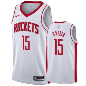 Basketball Jersey 2019-20 Houston Rockets #15 Clint Capela Association Edition White Swingman Jersey 166494