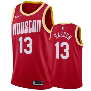 Basketball Jersey 2019-20 Houston Rockets #13 James Harden Classic Edition Red Swingman Jersey White 166378