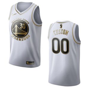 Basketball Jersey 2020 Warriors #00 Custom Golden Edition White Swingman Jersey Grey 165351