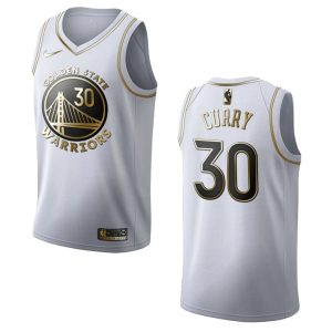 Basketball Jersey 2020 Warriors #30 Stephen Curry Golden Edition White Swingman Jersey 165312