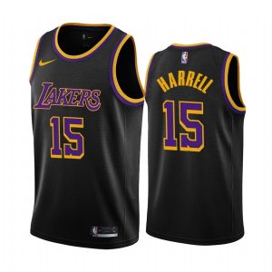 Basketball Jersey 2020-21 LA Lakers #15 Montrezl Harrell Earned Edition Black Swingman Jersey Violet 166754