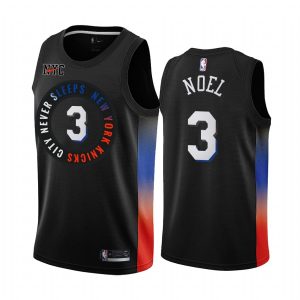 Basketball Jersey 2020-21 New York Knicks #3 Nerlens Noel City Edition Black Swingman Jersey 168328