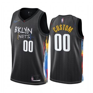 Basketball Jersey 2020-21 Brooklyn Nets #00 Custom City Edition Black Swingman Jersey Black 167217