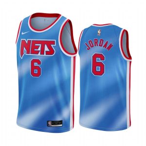 2020-21 Brooklyn Nets #6 DeAndre Jordan Classic Edition Blue Swingman Jersey 166209