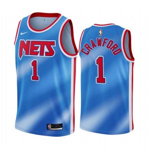 2020-21 Brooklyn Nets #1 Jamal Crawford Classic Edition Blue Swingman Jersey Basketball Jersey White 166159