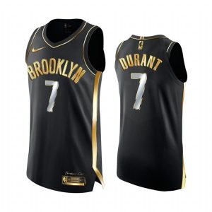 Basketball Jersey 2020-21 Brooklyn Nets #7 Kevin Durant Golden Edition Black Authentic Jersey 167024