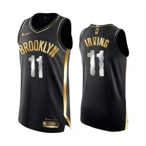 2020-21 Brooklyn Nets #11 Kyrie Irving Golden Edition Black Authentic Jersey Basketball Jersey 167040