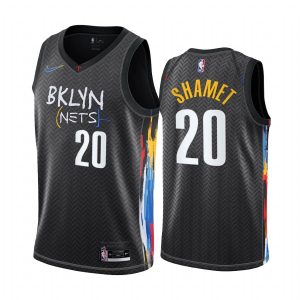 2020-21 Brooklyn Nets #13 Landry Shamet City Edition Black Swingman Jersey Basketball Jersey Pink 167200