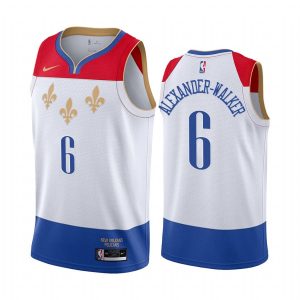 2020-21 New Orleans Pelicans #6 Nickeil Alexander-Walker City Edition White Swingman Jersey Basketball Jersey 166942