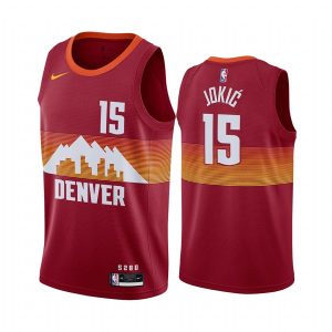 2020-21 Denver Nuggets #15 Nikola Jokic City Edition Orange Swingman Jersey Basketball Jersey 167582