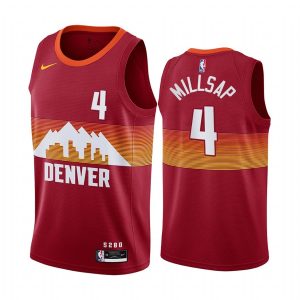 2020-21 Denver Nuggets #4 Paul Millsap City Edition Orange Swingman Jersey Basketball Jersey Black 167621