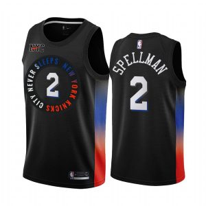 Basketball Jersey 2020-21 New York Knicks #2 Omari Spellman City Edition Black Swingman Jersey White 168425