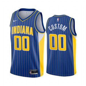 2020-21 Indiana Pacers #00 Custom City Edition Blue Swingman Jersey Basketball Jersey 165886