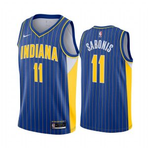 2020-21 Indiana Pacers #11 Domantas Sabonis City Edition Blue Swingman Jersey Basketball Jersey Grey 165894