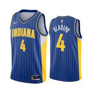 2020-21 Indiana Pacers #4 Victor Oladipo City Edition Blue Swingman Jersey Basketball Jersey 165806