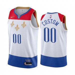 2020-21 New Orleans Pelicans #00 Custom City Edition White Swingman Jersey Basketball Jersey 166998