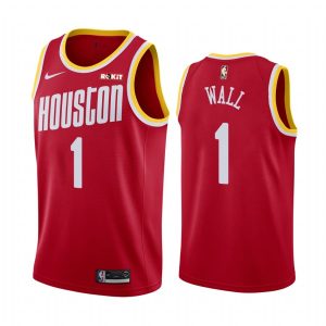 Basketball Jersey 2019-20 Houston Rockets #1 John Wall Classic Edition Red Swingman Jersey Orange 166322