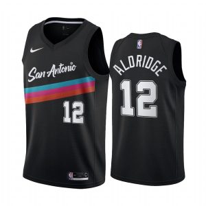 2020-21 San Antonio Spurs #12 LaMarcus Aldridge City Edition Black Swingman Jersey Basketball Jersey White 168640