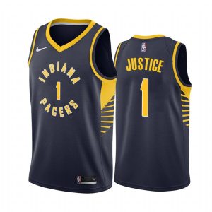 2020-21 Indiana Pacers #1 T.J. Basketball Jersey Warren Justice Icon Edition Navy Swingman Jersey 166770