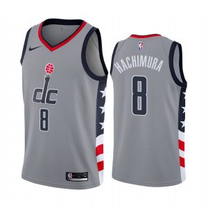 2020-21 Washington Wizards Basketball Jersey #8 Rui Hachimura City Edition Gray Swingman Jersey 168368