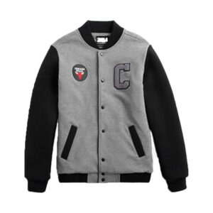 Bomber Jacket 2020 NBA Chicago Bulls Mens Bomber Gray Black gray-black 170343