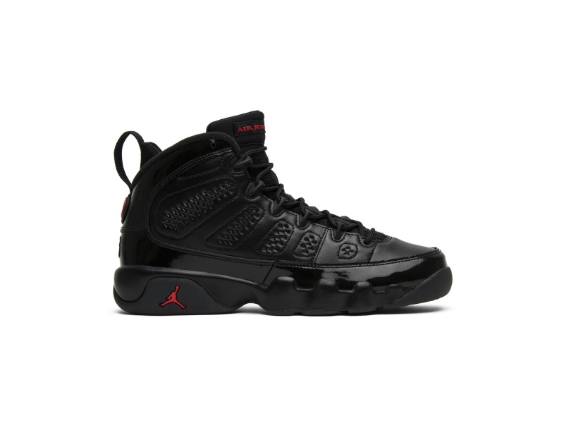 Air Jordan 9 Retro Bred Patent GS Sneakers Black/University Red 302359 014