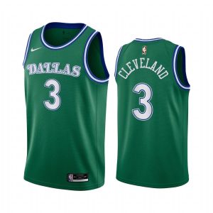 Basketball Jersey 2020-21 Dallas Mavericks #3 Antonius Cleveland Classic Edition Green Swingman Jersey Black 172208