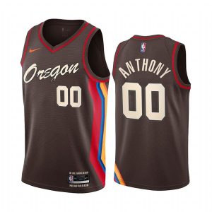 2020-21 Portland Trail Blazers #00 Carmelo Anthony City Edition Chocolate Swingman Jersey Basketball Jersey Black 169325