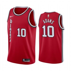 2020-21 Portland Trail Blazers #10 Jaylen Adams Classic Edition Red Swingman Jersey Basketball Jersey Cream 171742