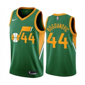 Basketball Jersey 2020-21 Utah Jazz #44 Bojan Bogdanovic Earned Edition Green Swingman Jersey Orange 170595